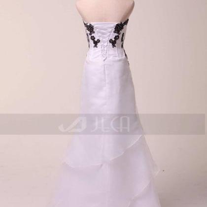 Black And White Wedding Dress Soft Gothic Wedding..