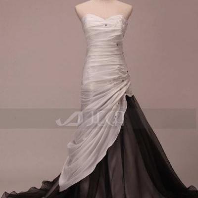 Black and White Wedding Dress Colored Wedding Dress Available in Various Colors