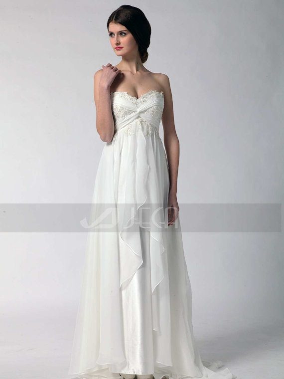 Grecian Wedding Dress Beach Wedding Dress Causal Wedding Dress